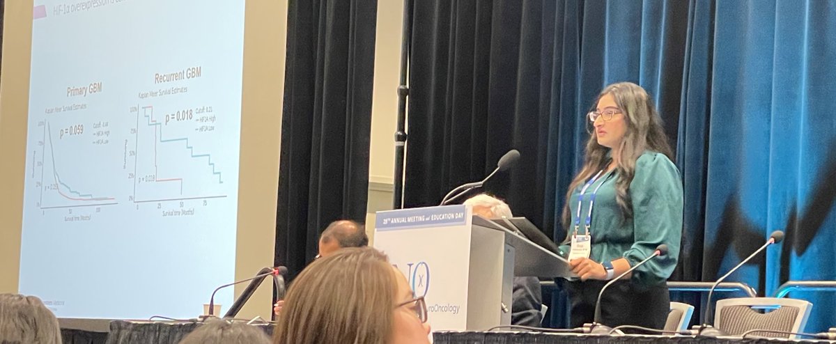 smehtalab's tweet photo. Great talk from @atiqueahmedphd lab member Divya on CAMKIIg- HIF1a interaction in #GBM in response to TMZ treatment @NeuroOnc #SNO2023 https://t.co/VYa16H4nCq