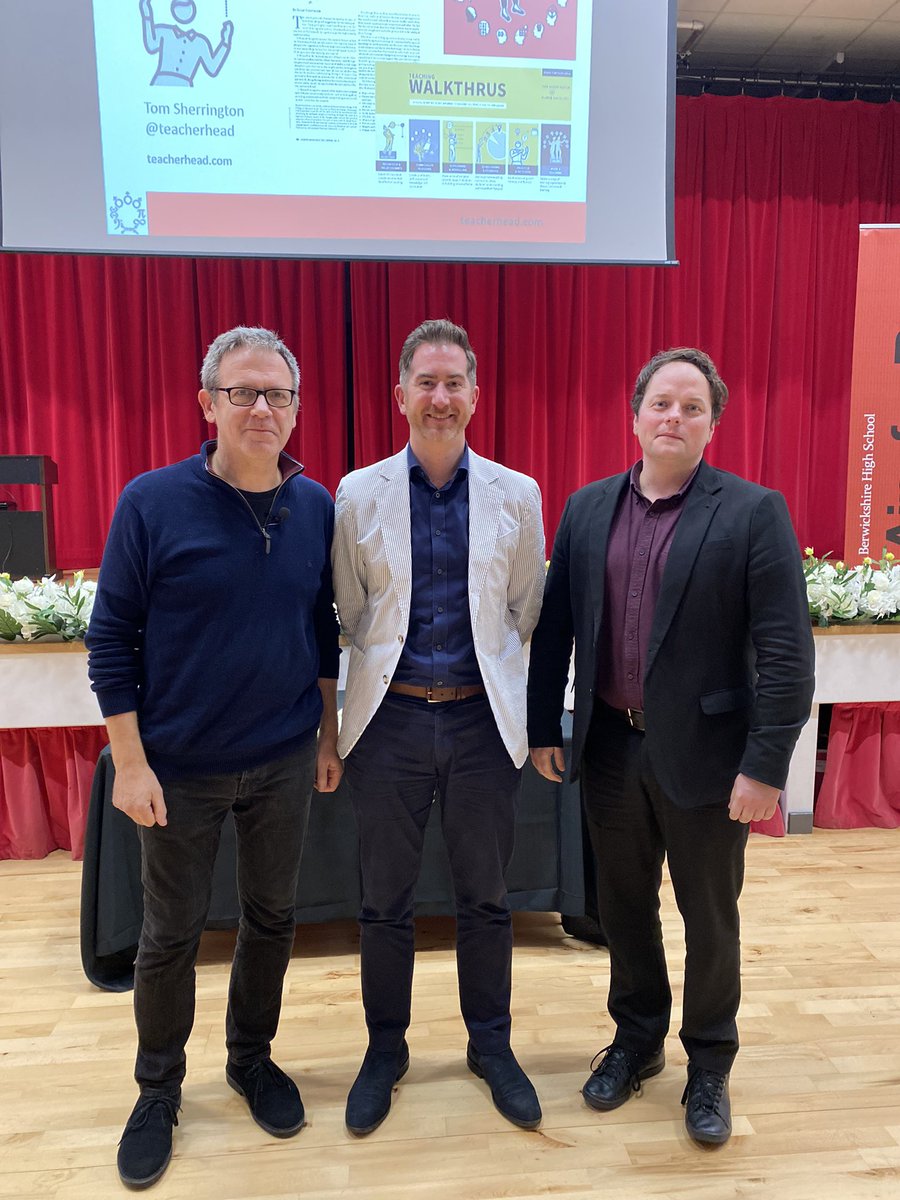 What a fantastic day! The Berwickshire High School Pedagogy Conference 2023 has been a roaring success 😊

Superb talks from Tom Sherrington &amp; Derek Huffman. The buzz in the room was palpable. I’ve lost track of how many of the 160 delegates told me how inspired they were.