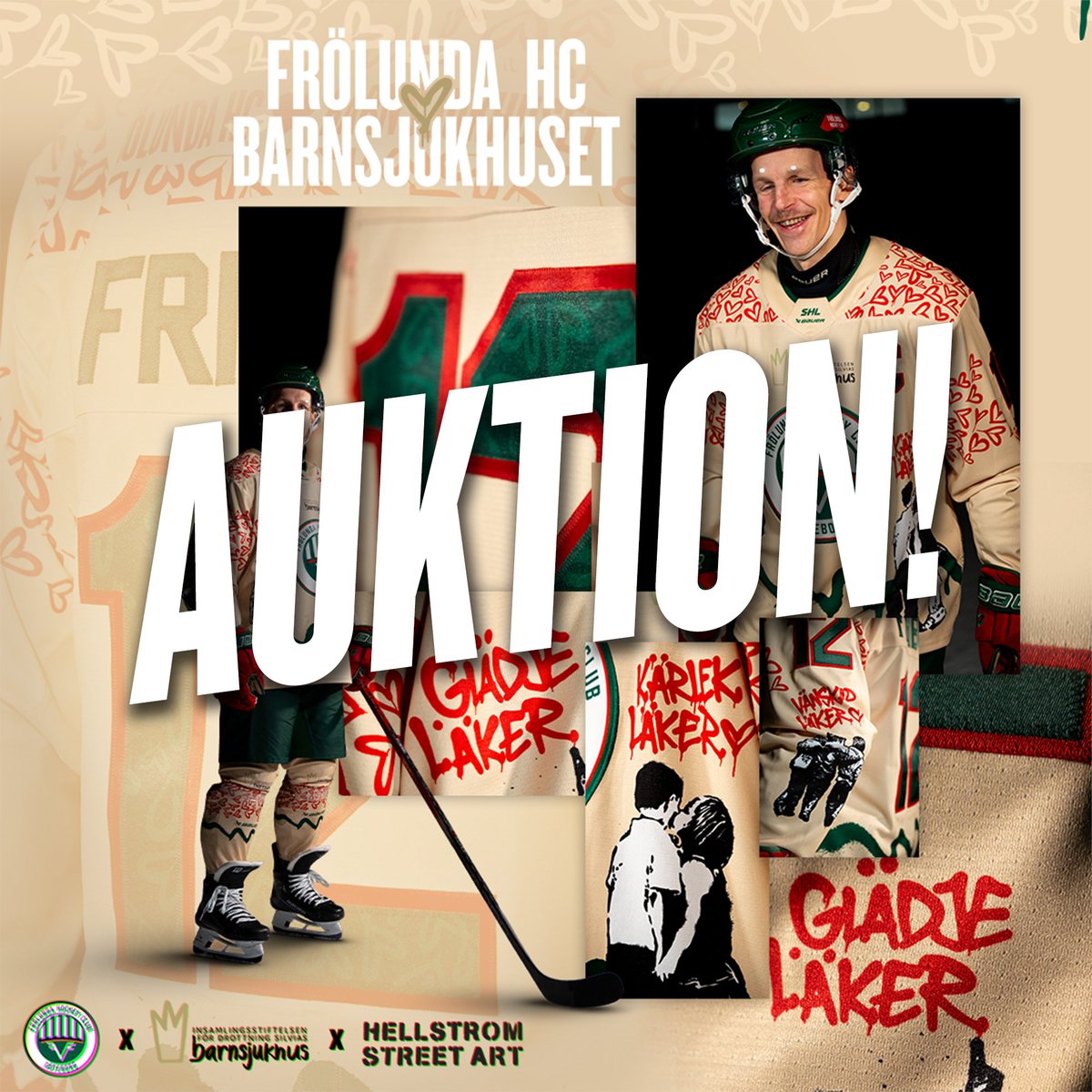 Buda hem en unik matchtröja! Redan nu ligger alla dessa uppe på Tradera. Vilken tröja vill du vinna? Allt överskott från auktionen går till Insamlingsstiftelsen för Drottning Silvias Barnsjukhus. Vi spelar i dessa nästa lördag.

Hitta alla auktioner här: tradera.com/profile/items/…