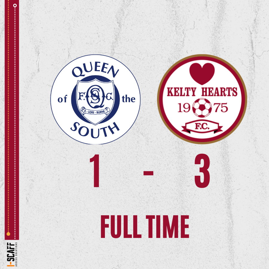 KeltyHeartsFC's tweet photo. FT | Queen of the South 1-3 Kelty Hearts

Goals from Owens, Tidser and Lyon give Kelty all three points.

Todays @Bellissimo_Vino MOTM is @lyon_reece

Thankyou to everyone who made the trip to Palmerston Park for todays @spfl League One match.

#QOSKEL | #OneCommunityOneClub https://t.co/B5ls6Lwcap