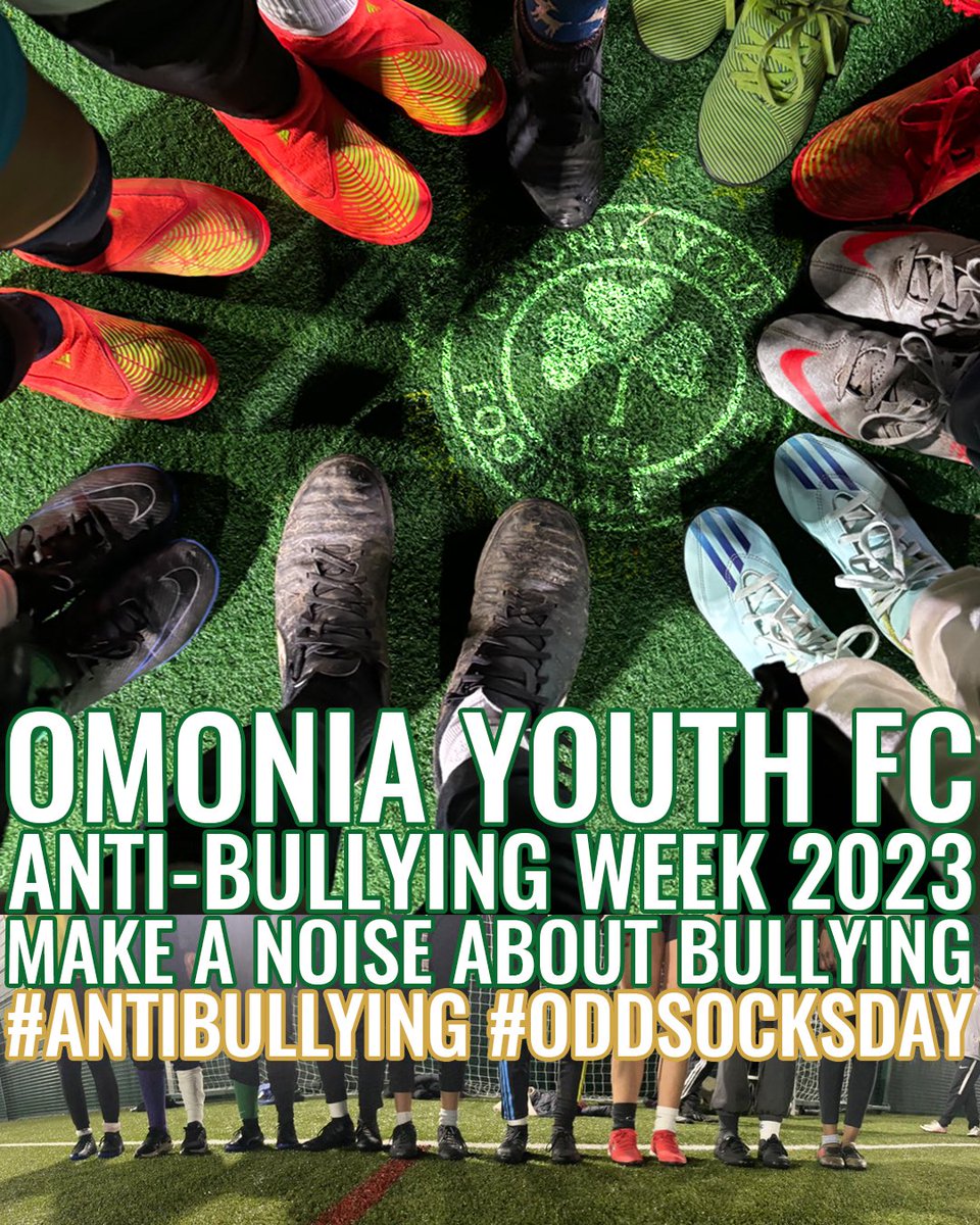 Monday marked the start of #antibullyingweek2023 and this week our kids participated in #oddsocksday, a lighthearted &amp; symbolic gesture that serves as a reminder that being different is something to be proud of.
#antibullying #antibullyingweek #omonia #omoniayouthfc1994 #speakout