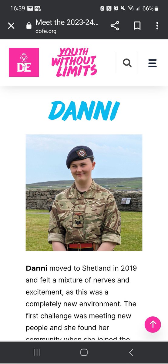 Have spent today at the 51x Duke of Edinburgh Award Conference and I have to say Cadet CSM Danni Crehan is definitely a Youth without Limits being one of the DofE UK Youth Embassadors. Well done! @DofE @AandSH_ACF #younginspiringleader