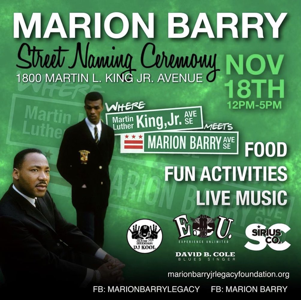 WashInformer's tweet photo. Today is the Day! #Mayor4Life #MarionBarry street renaming. https://t.co/IOsJmfLbq0