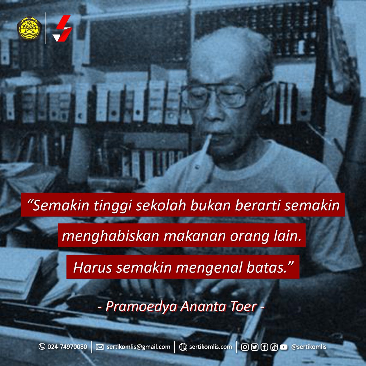 sertikomlis's tweet image. "Semakin tinggi sekolah bukan berarti semakin menghabiskan makanan orang lain. Harus semakin mengenal batas."

- Pramoedya Ananta Toer -

#Pramoedya #Pram #kutipan