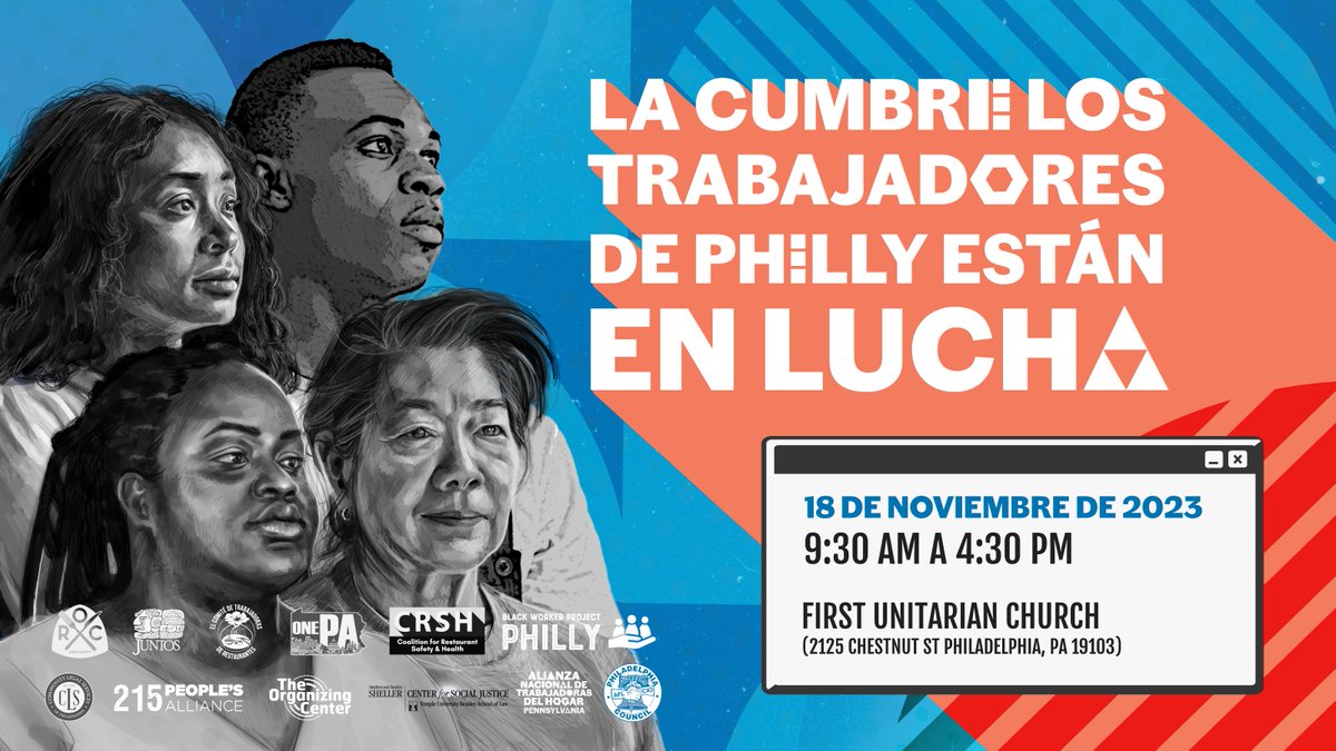 Today, NDWA Pennsylvania Chapter is hosting the “Philly Workers Fight Back” Summit with @PhillyAFLCIO, @CRSHphilly, @BlackWorkers215, @CLSphila, the Sheller Center @TempleLaw and more to learn how to fight back against workplace retaliation and backlash.