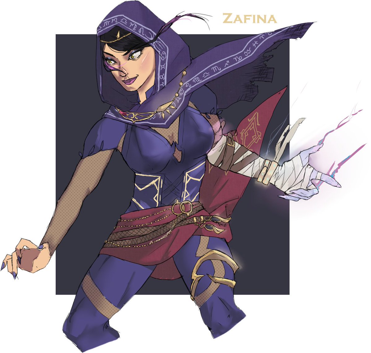 So happy that Zafina is back in #Tekken8 !! She's my favourite character !  I remember how much I was the happiest when she was introduced in Tekken 6.  As an arab, image size:1200x1143