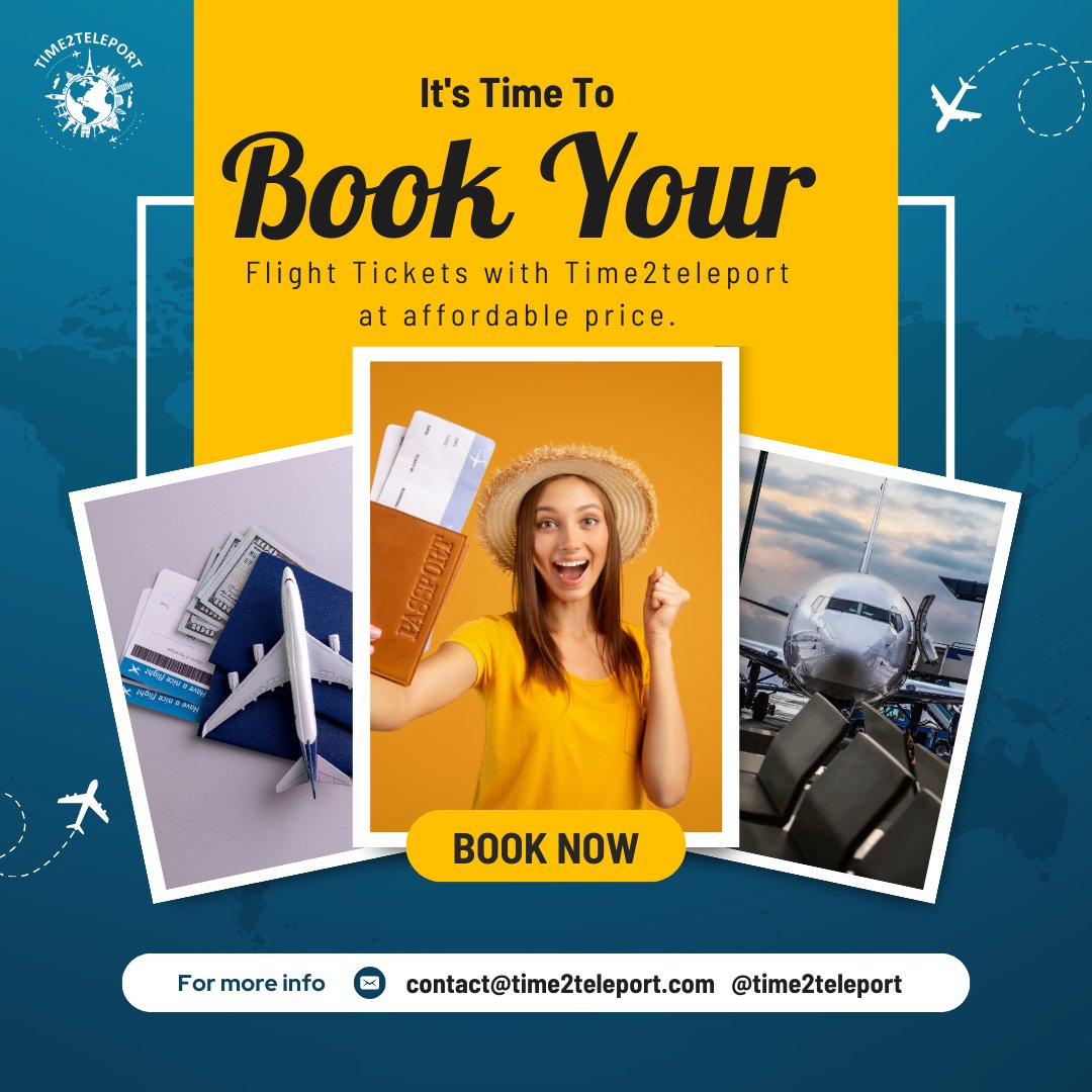 Your dream destination is just a click away! ✈️ Time2Teleport brings you affordable flight tickets to turn your travel dreams into reality.

Follow @time2teleport to Explore More

#Time2Teleport #AffordableTravel #BudgetTravel #AffordableJourneys #DreamGetaway #FlightDiscounts