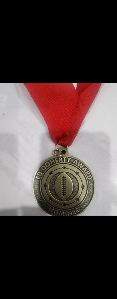 Thankful for my teammates and coaches for helping me achieve the Ed Dougherty Award Nominee Medallion for one of the best football players in the state of Arizona. Along as a big team win against Millennium.