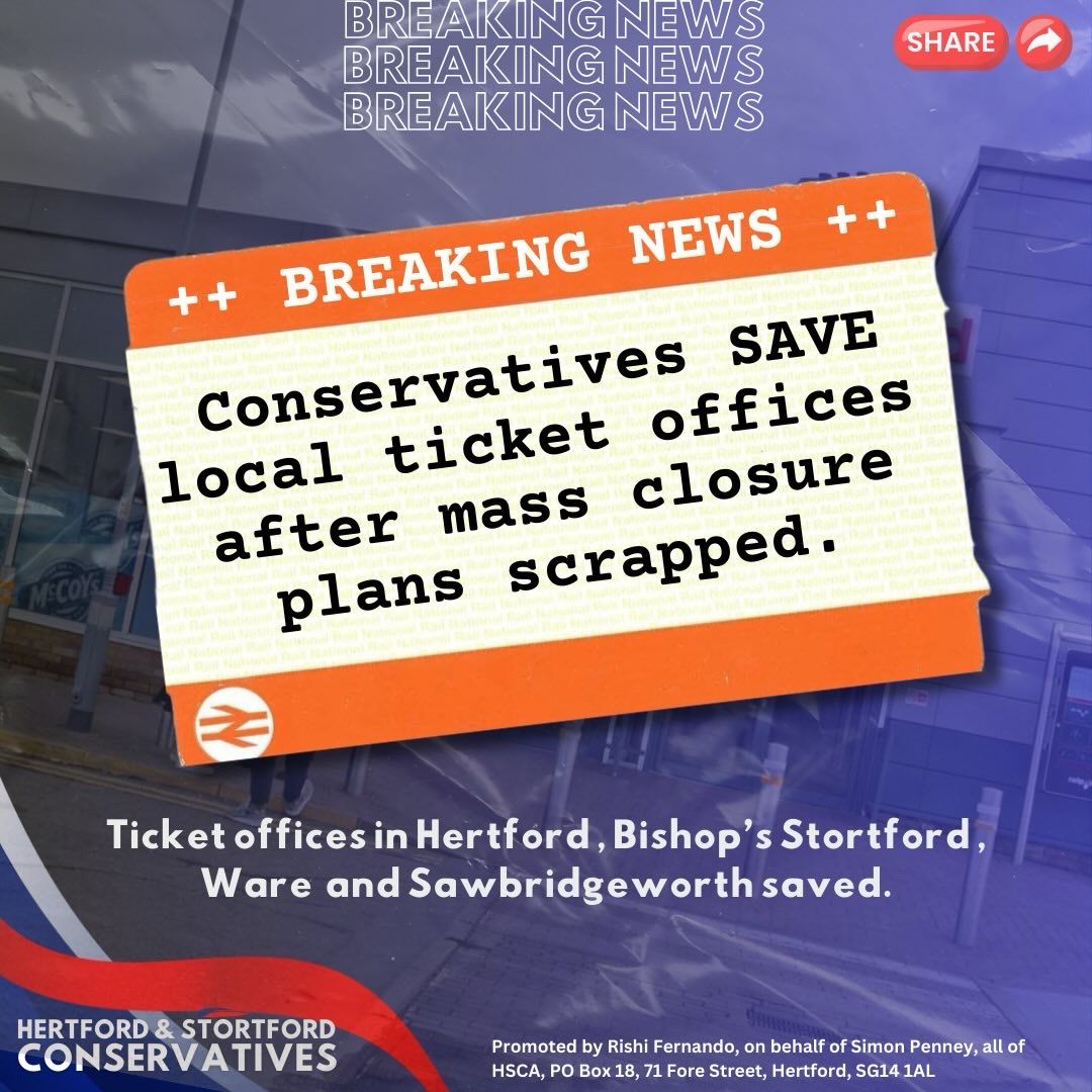 Conservatives SAVE local ticket offices after mass closure plans are scrapped!