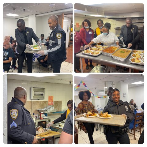 NYPD69Pct's tweet photo. It was an absolute please to serve the residents of South Shore Manor for Thanksgiving Dinner. This was made possible thanks to the partnership with our #CommCouncil, elected officials, our Auxiliary Team, &amp; the staff of South Shore Manor. https://t.co/0ac8wYkOmV
