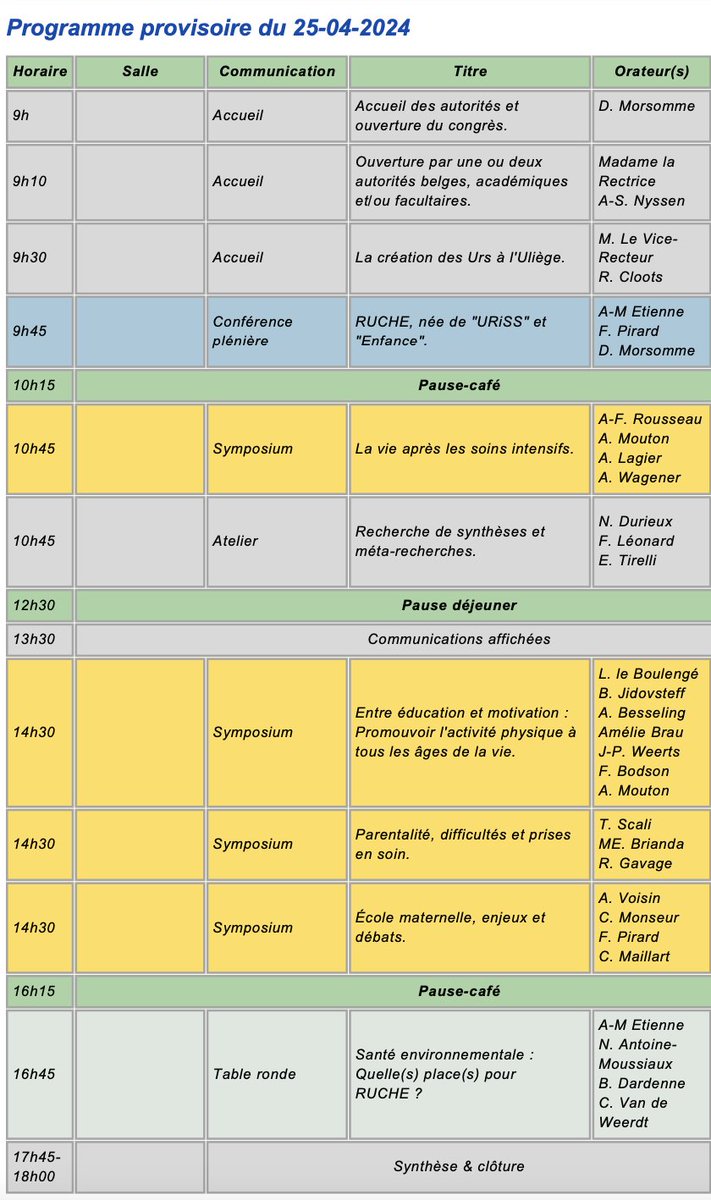 RUCHE_ULiege's tweet photo. Le programme de notre 1er #congrès est en ligne ! 
"#Santé &amp; #éducation à tous les âges de la vie : Regards #transdisciplinaires au service de la #qualité de vie"
L'appel à communications affichées est ouvert, rejoignez-nous !
+ d'infos ici : https://t.co/OmBNs5k1gN
#RUCHE2024 https://t.co/RBqF6yJZ7o