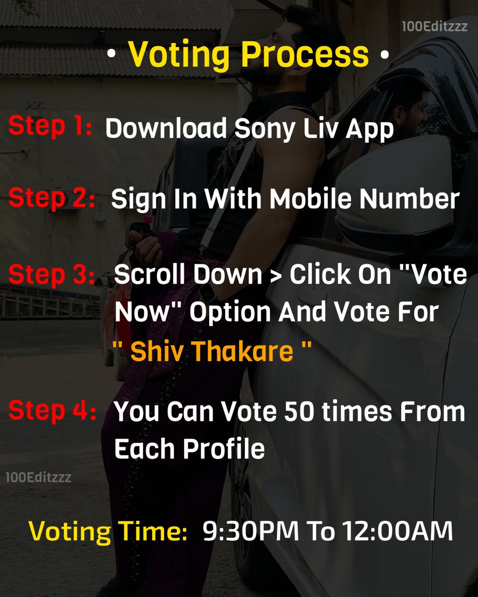 JHALAK VOTING DETAILS! - Download SonyLiv App. - Voting lines will be open from 9.30 Pm to 12 Am. Only for 2.30 HOURS. - You can vote for Shiv only on the day of his performance. - 1 Phone Number = 1 ID = 50 Votes. #ShivThakare #ShivThakareInJDJ11 #VoteForShivThakare