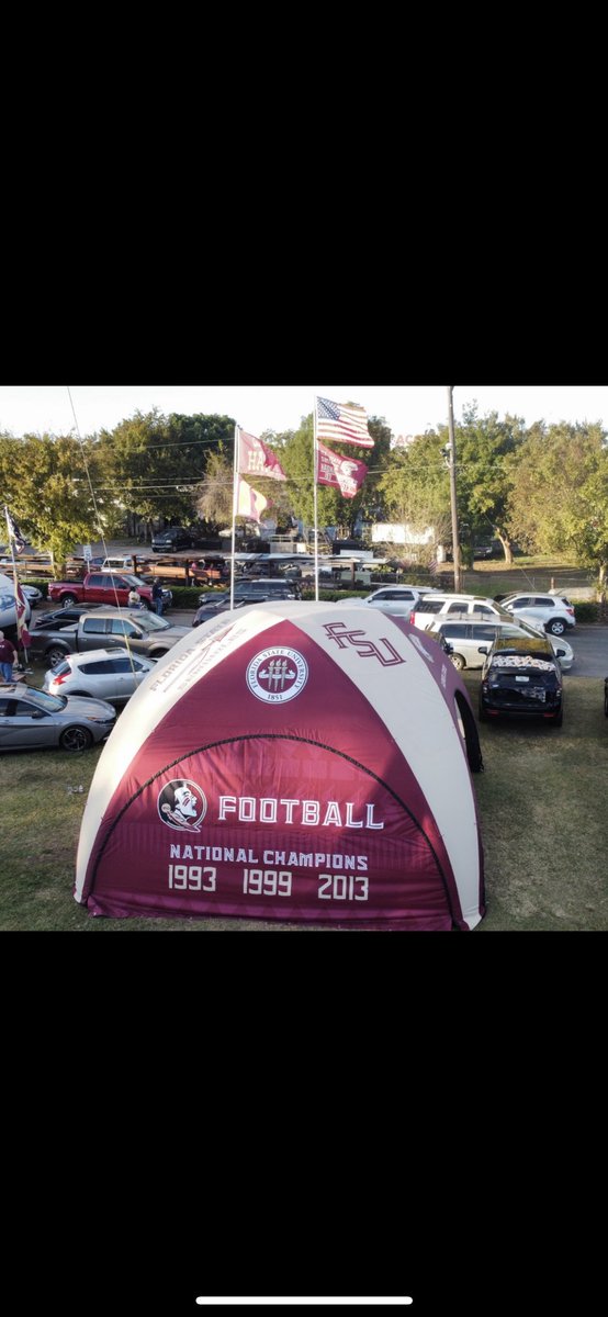 Taj Mahal of tailgates! Go Noles! #Vystardoak