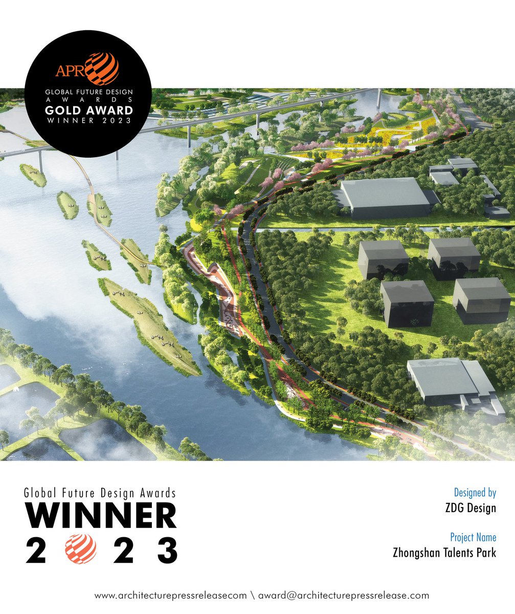 PrArchitecture's tweet image. 🏆 💥 Winner 2023

Gold 🏆 Winner
Global Future Design Awards 2023

Zhongshan Talents Park
Urban Design (Under Construction)

Firm
ZDG Design

Architect/Designer
Huang Yang

Visit here: architecturepressrelease.com/gold-winner-zh…

#urbandesign #urbandesigner #urbanplanning #landscapedesign