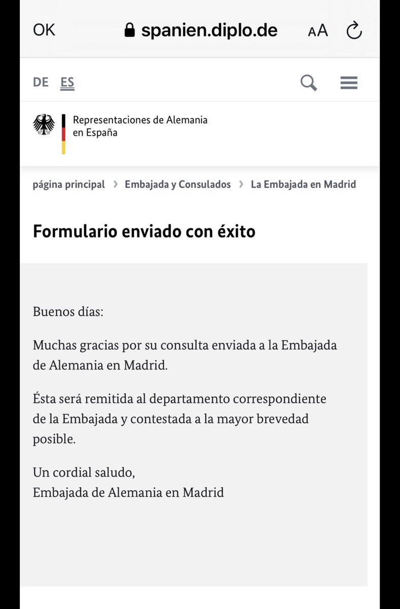 hermanntertsch's tweet photo. Acabo de enviar a la Embajada de Alemania un mensaje exigiendo la dimisión de la embajadora Maria Margarita Gosse por su intolerable injerencia y descalificación insultante de los jueces españoles, las fuerzas sociales y millones de españoles.
Pido a todos hagan lo mismo. https://t.co/UrcwIvdEsn