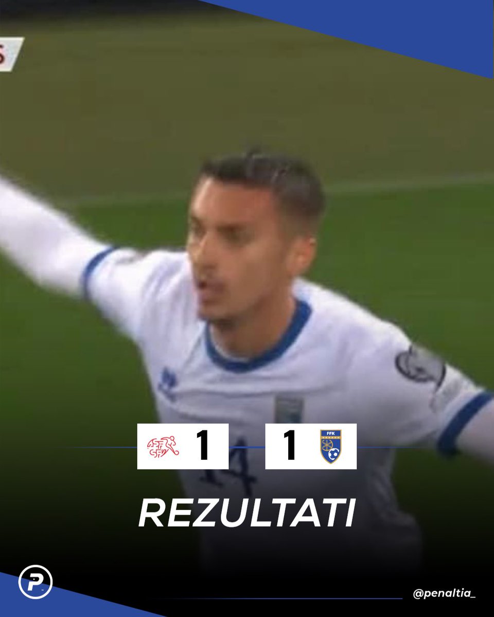 penaltia_'s tweet photo. Mbyllet ndeshja. Kosova nuk arrin më shumë se barazim në udhëtim tek Zvicrra dhe shuhen shpresat e pakta për kualifikim… 🤝🏼 https://t.co/DyylBIigrm