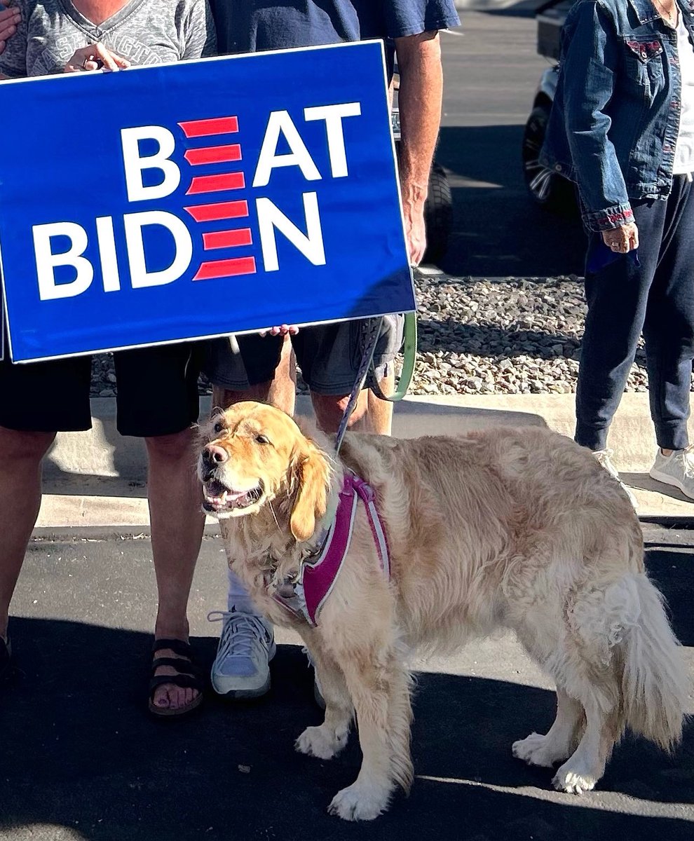 This doggo wants to #BeatBiden 🐾