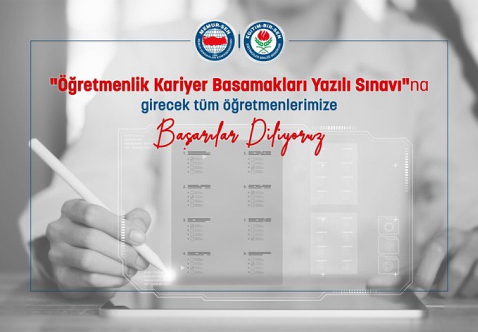 EBS Van Başkale (@baskaleebs) on Twitter photo "Öğretmenlik Kariyer Basamakları Yazılı Sınavı"na girecek tüm öğretmenlerimize başarılar, görevli eğitim çalışanlarına ise kolaylıklar diliyoruz. <a href="/mehmet_uca/">Mehmet Uca</a> <a href="/YesilovaHarun/">Harun Yeşilova</a> <a href="/ebsvan1/">EBS Van 1</a> "Öğretmenlik Kariyer Basamakları Yazılı Sınavı"na girecek tüm öğretmenlerimize başarılar, görevli eğitim çalışanlarına ise kolaylıklar diliyoruz. <a href="/mehmet_uca/">Mehmet Uca</a> <a href="/YesilovaHarun/">Harun Yeşilova</a> <a href="/ebsvan1/">EBS Van 1</a>