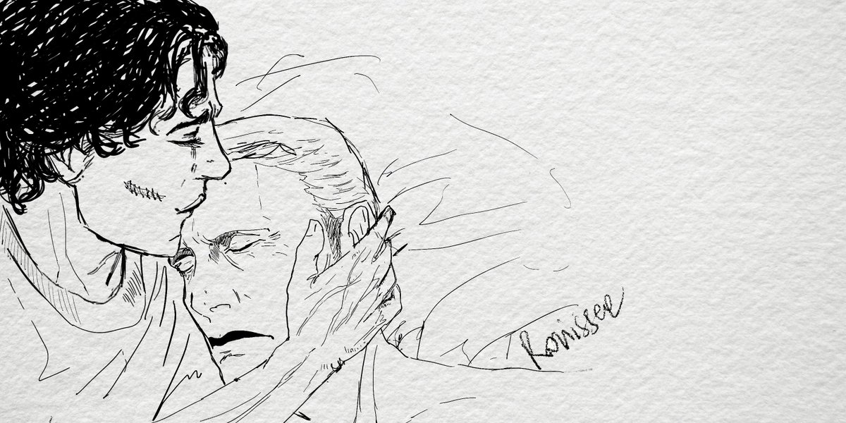 DoctorRonissee's tweet photo. After the fall Hannibal's prepared for Will's violence,he isn't for his affection. Will caresses his hands as he recuperates, kisses his forehead when he sleeps, and tenderly changes bandages. At some point,Hannibal can't handle it anymore and cries, asking for more
#Hannigram https://t.co/sez7UcKhPH