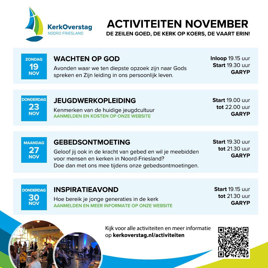 Van harte welkom!! We willen je graag inspireren en samen met jouw de geweldige kracht van Jezus ervaren en doorgeven!