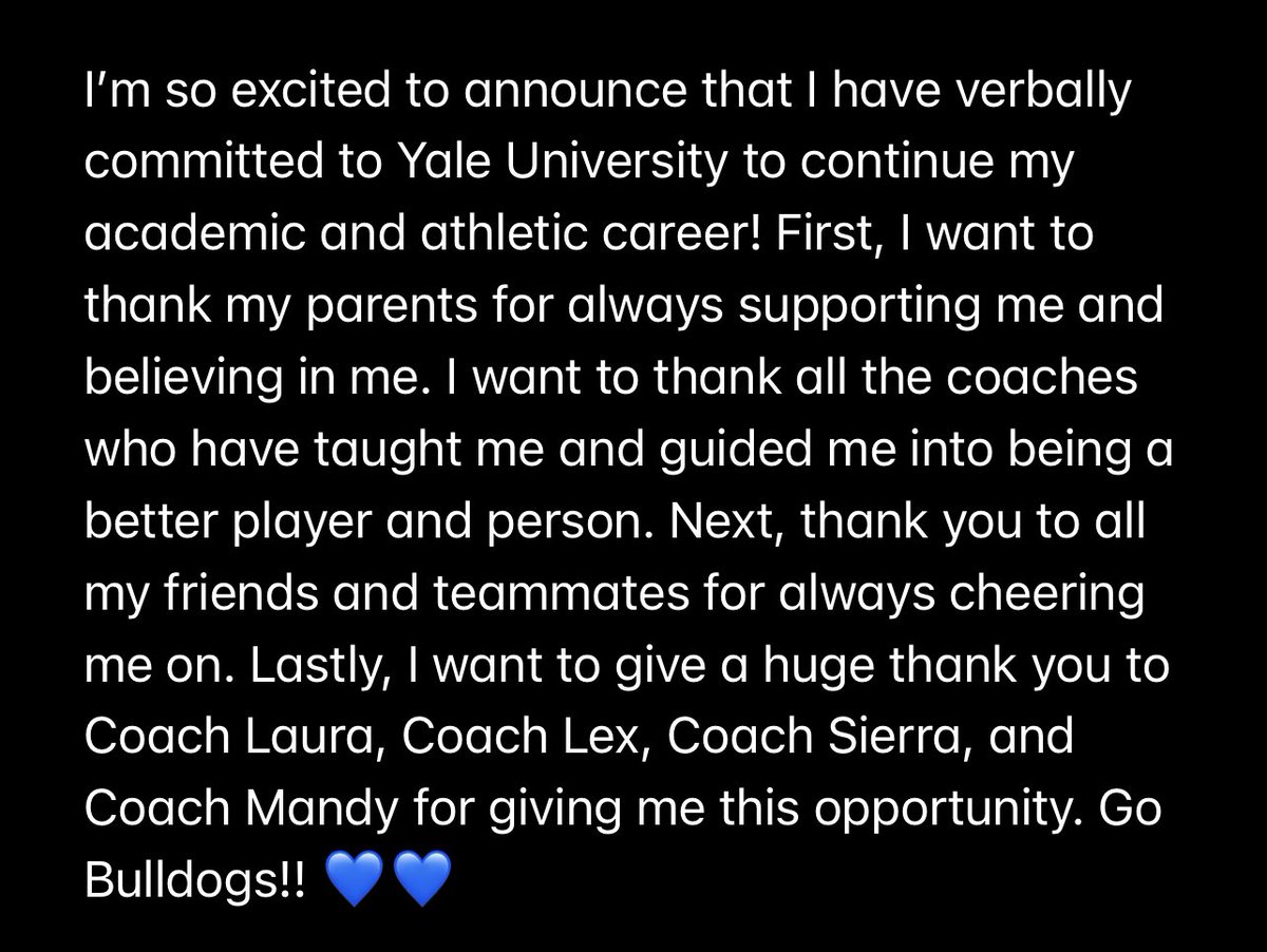 💙💙💙 <a href="/YaleSoftball/">Yale Softball</a> <a href="/CoachLauraRicc/">Laura Ricciardone</a> <a href="/Coach_Debrosse/">Lex Debrosse</a> <a href="/DukesMidwest/">Lady Dukes 18U National - Kiemeyer/Tesnar</a> <a href="/CeasePease/">CeasePeaseCatching</a> <a href="/BodyNMotion1/">Body-N-Motion</a>