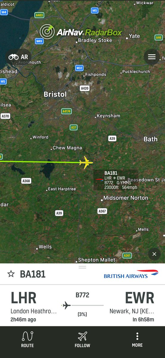 FlightEmergency's tweet photo. British airways flight BA181 is returning to Heathrow due to a broken heating element
@RadarBoxCom
Follow flight BA181 at RadarBox https://t.co/IBz60HGcn3 https://t.co/lM85xyFSHw