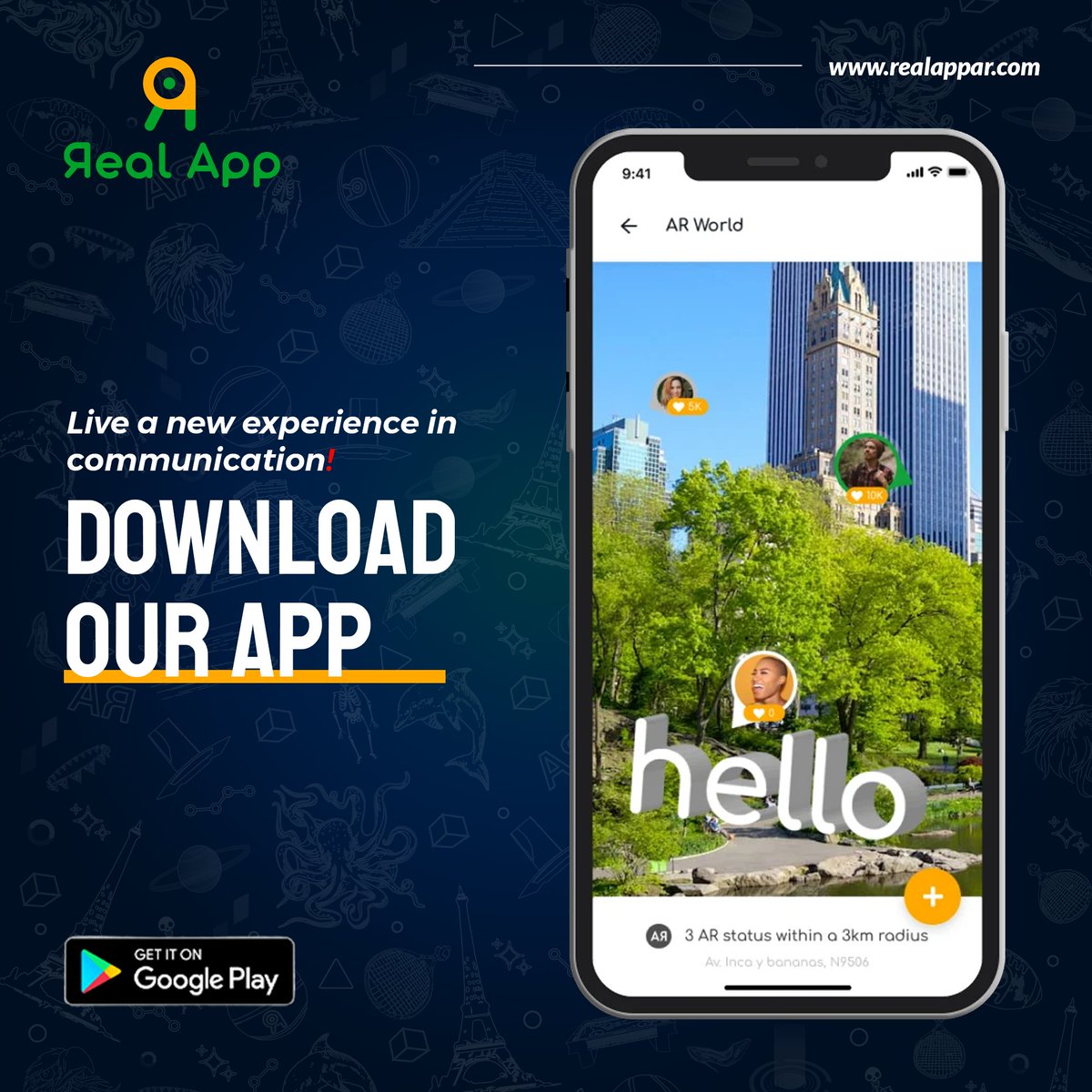 RealAppllc's tweet photo. #RealApp, an application that will allow you to take communication 🗣 to another level in an easy and fun way 🥳
Download it and see for yourself 📲
.
.
.
#mobileapp #app #mobileappdevelopment #android #appdevelopment #ui #ios #appdesign #ux #uidesign #mobileapps #androidapp https://t.co/g3XKeG0sxH