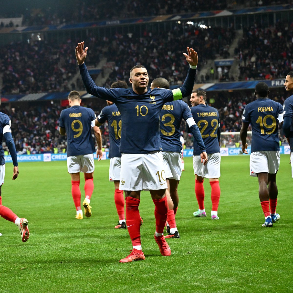 Kaorumitomafan's tweet photo. Full-time:
France 🇫🇷 14 - 0 Gibraltar 🇬🇮
Mbappe ⚽️⚽️⚽️
Olivier Giroud ⚽️⚽️
Koman ⚽️ ⚽️
Dembele ⚽️
Y. Fofana ⚽️
Rabiot ⚽️
Thuram ⚽️
Zaïre Emery ⚽️
J. Clauss ⚽️
E. Santos (OW) ⚽️
#FRAGIB #Euro2024Qualifiers https://t.co/k2gEsa3FIq