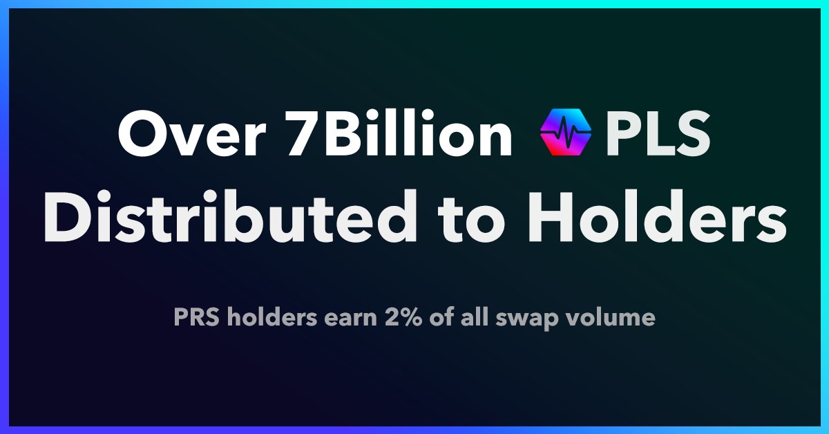 pulseium's tweet photo. #PulseReflections holders have earned over 7,080,000,000 $PLS by holding $PRS on #PulseChain!
Join the community: https://t.co/QDZmcraQs9 https://t.co/ePwiddx2WU