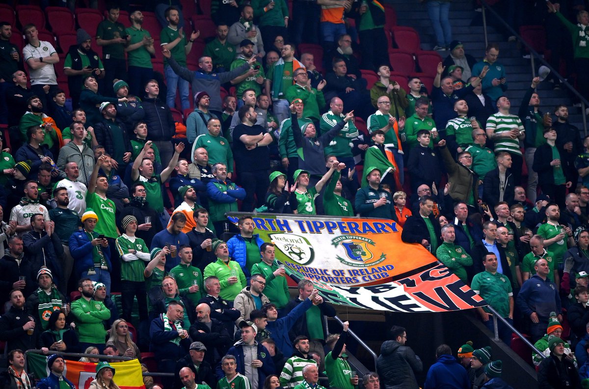 IrelandFootball's tweet photo. You travelled and supported in your droves once again 🇮🇪

Thank you and we'll see you back at home on Tuesday 💚 https://t.co/goYS2HvbPA