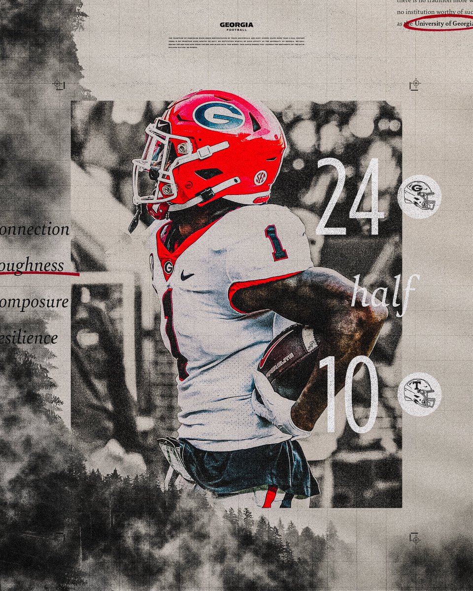 GeorgiaFootball's tweet photo. Up at the break.

#GoDawgs https://t.co/3TpfW4Xzp2