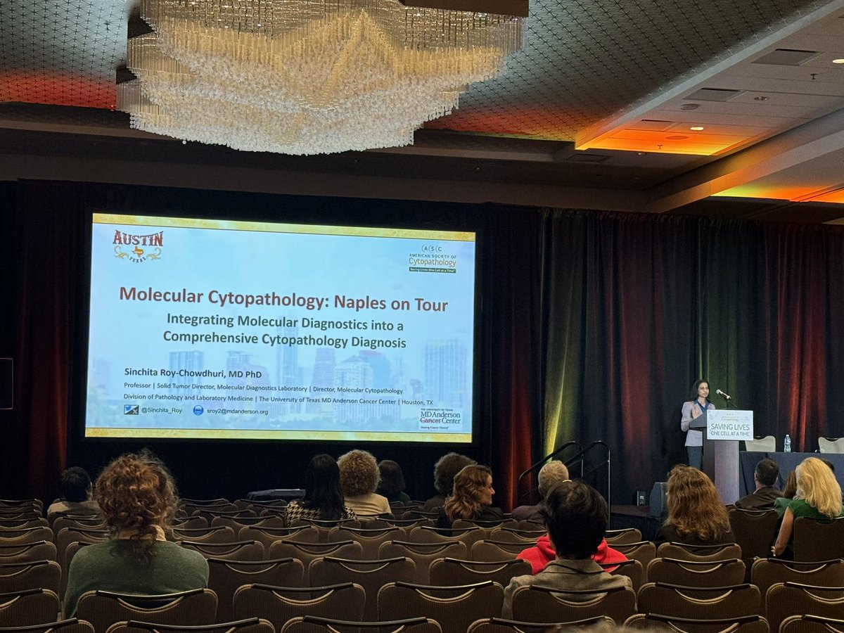 Dr. Sinchita Roy is lighting up #ASCyto23 with her brilliance! 🌟 She's making the complex world of molecular diagnostics in cytopathology not just understandable but truly exciting. A game-changer for our field! 🔬🚀 #Cytopathology #MolecularDiagnostics