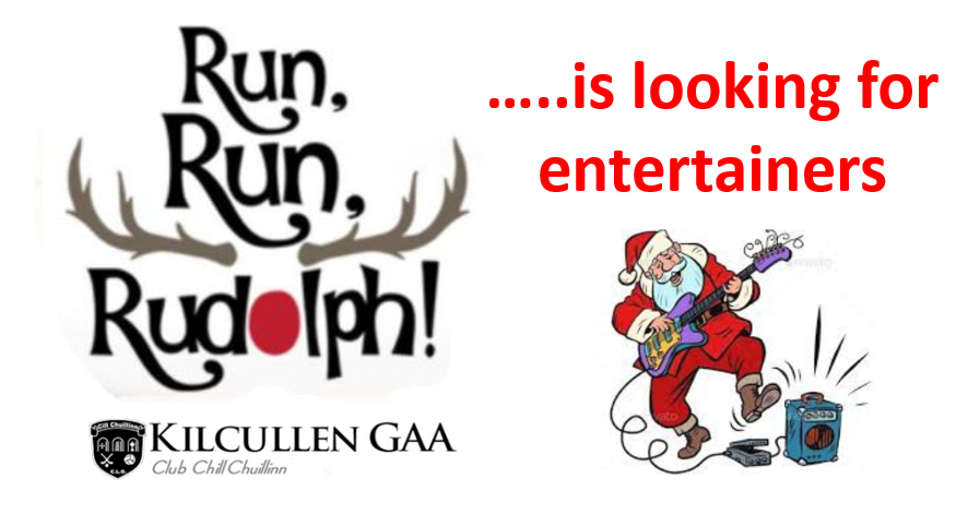 Entertainers wanted for Run, Run, Rudolph!
kilcullenbridge.blogspot.com/2023/11/entert…

The Run, Run, Rudolph! organising committee in Kilcullen GAA are looking for entertainers to come along on the day, Sunday 10 December, writes Brian Byrne