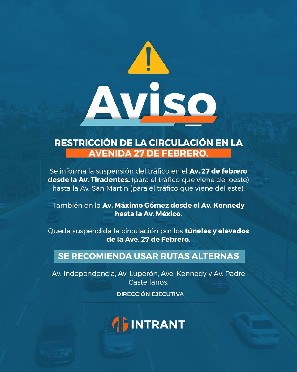 INTRANT_RD's tweet photo. AVISO 🔴 https://t.co/m94YOES4Lf