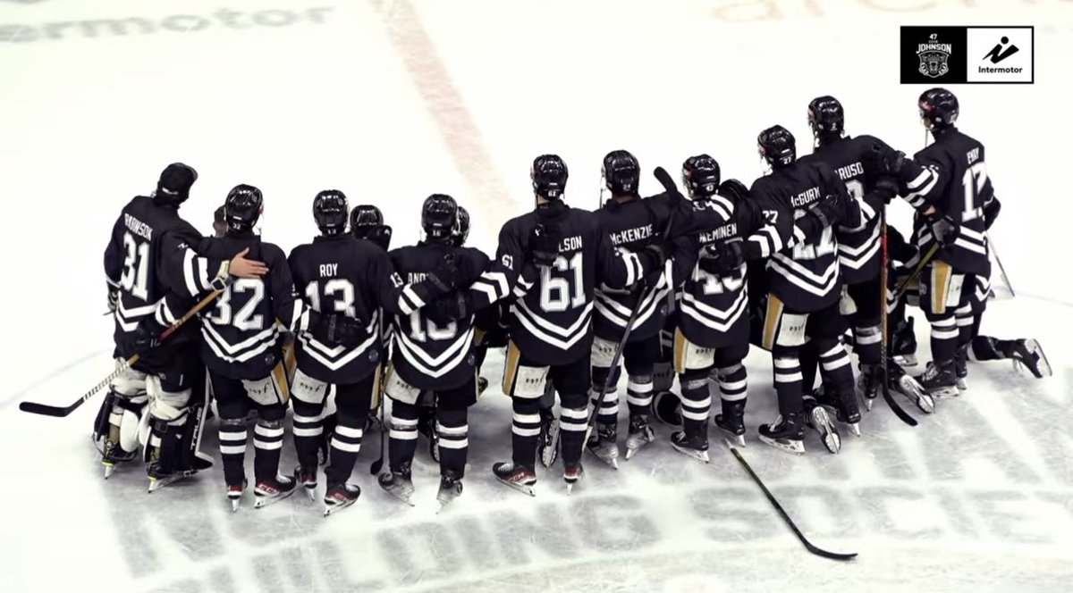 BecksMacey's tweet photo. Wow. @PanthersIHC @Mcr_Storm thank you for such a beautiful tribute. 🖤💛🏒 and we’ll done to all of you for what must have been a difficult game. #AJ47 #foradam #nottinghampanthers #manchesterstorm https://t.co/h934OJk17B