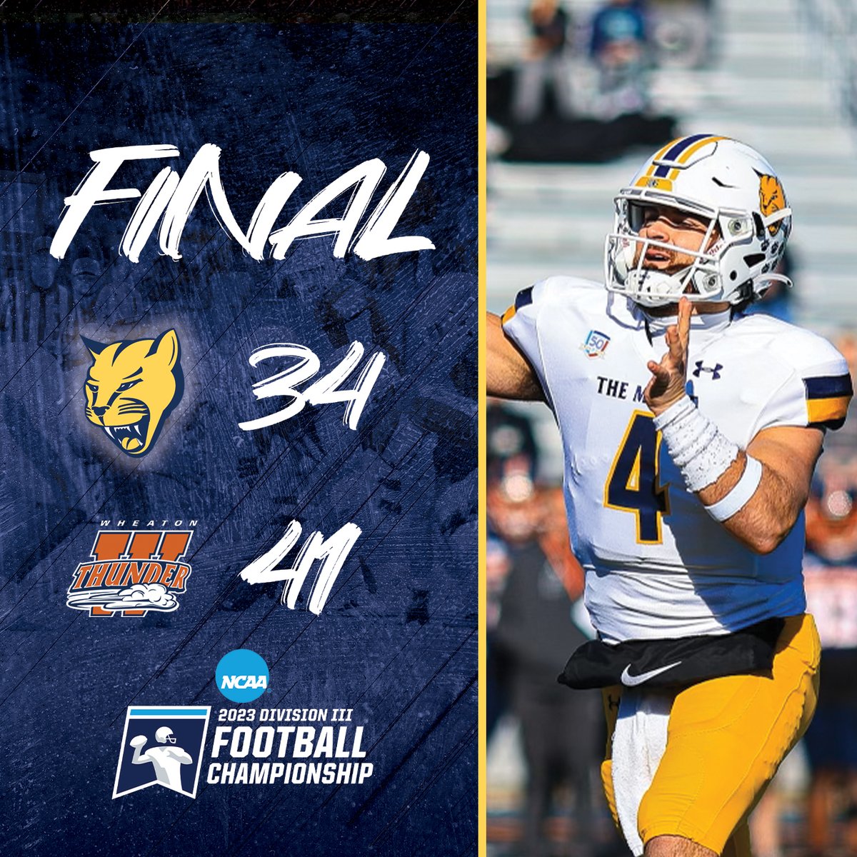 FINAL | <a href="/MSJ_FB/">Mount St. Joseph Football</a> falls in the first round of the playoffs at Wheaton 41-34!

Lions finish the season 9-2!