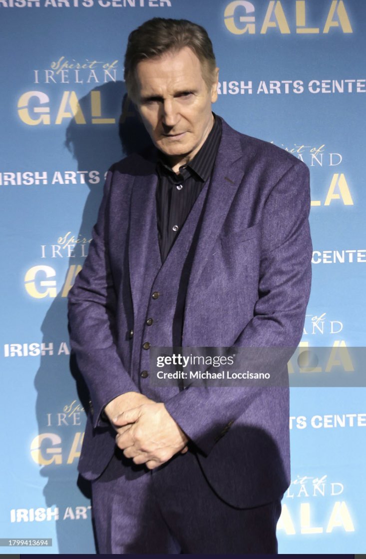 NeesonAddict65's tweet photo. #liamneeson November 17, 2023. Spirit Ireland Gala. Irish Art Center ❤️ https://t.co/q5A1kjDob1