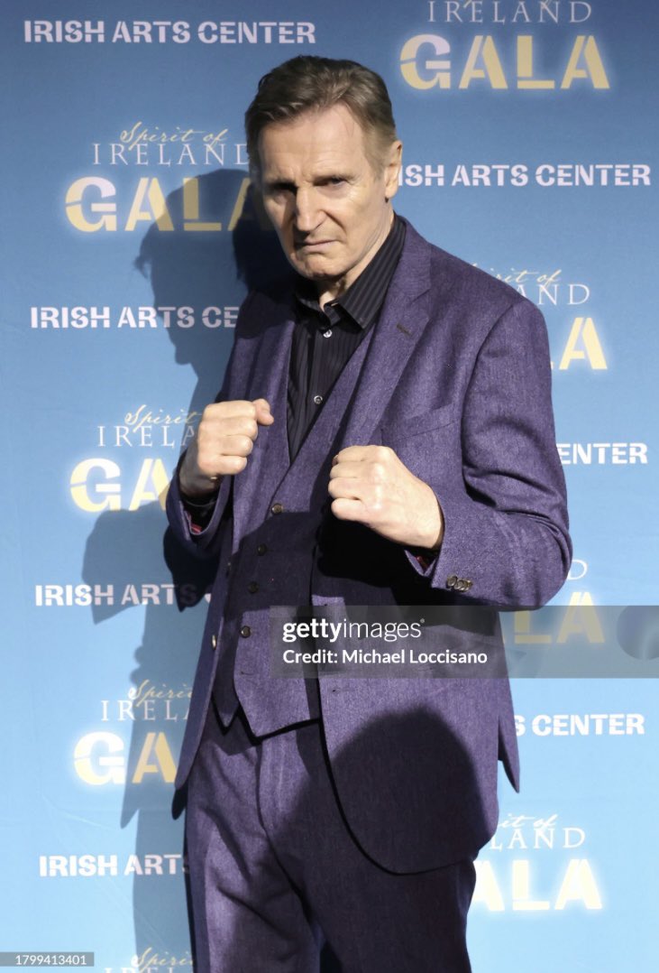 NeesonAddict65's tweet photo. #liamneeson November 17, 2023. Spirit Ireland Gala. Irish Art Center ❤️ https://t.co/q5A1kjDob1