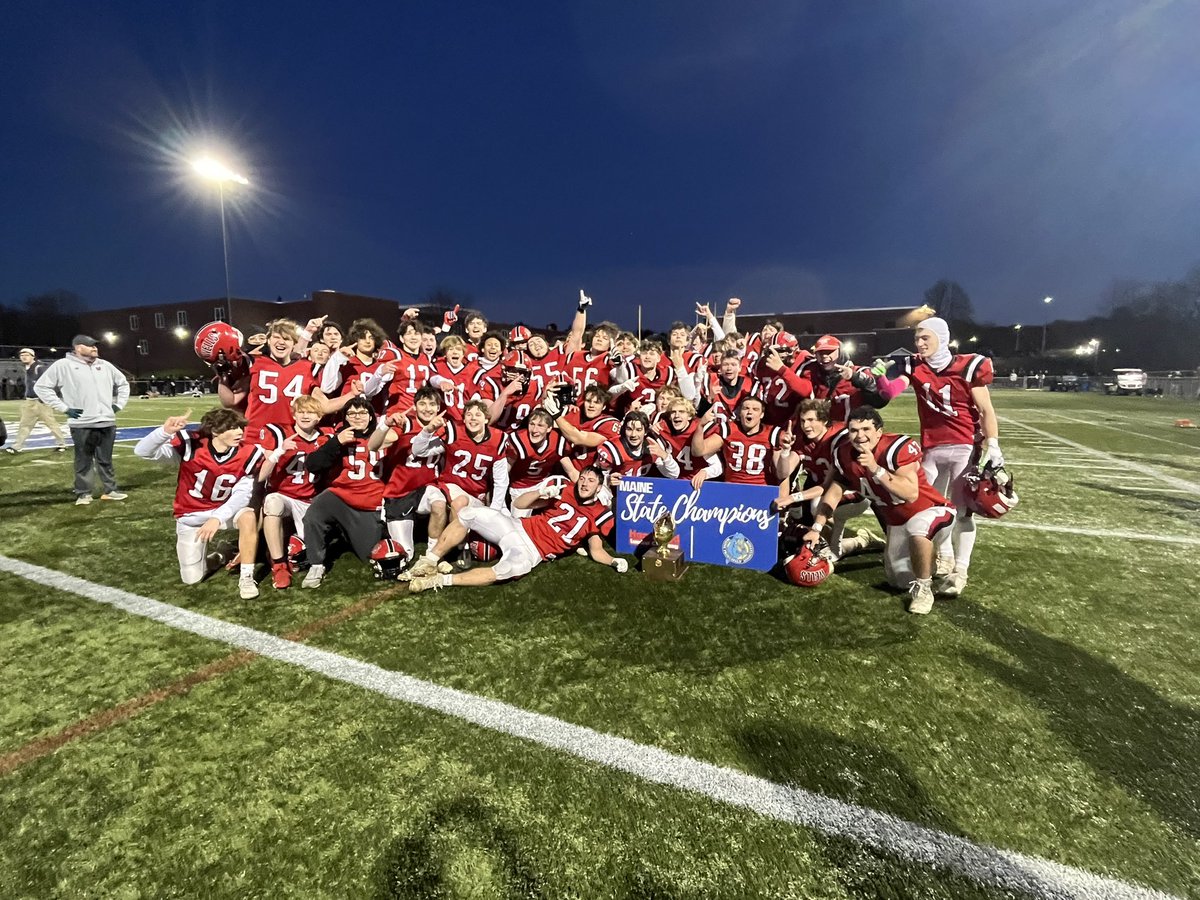 Congrats to our State Champions!! 22-21 come from behind win with 14 secs to go in game!!  Parade from Wells exit-down 109 to rt 1 then to Ogunquit Beach & back!! 6:15-6:30 ish!! Line the route!! #warriorpride