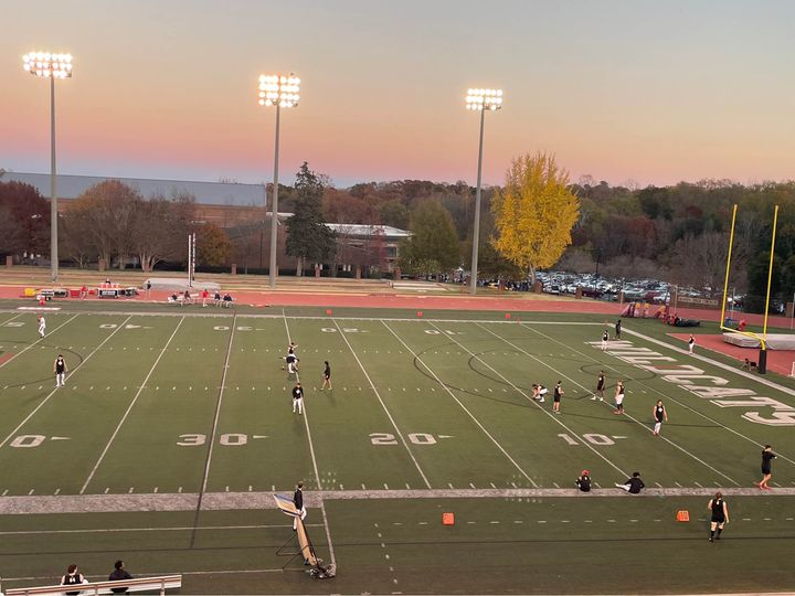 Paul_Roper's tweet photo. The last #PressBoxViewz from Richardson Stadium. #WE say goodbye to the 100-year old facility as it hosts its final football game. @DavidsonFB at Dayton comes your way with pregame coverage from @mjfresina and me starting at 6:30, kick at 7pm. @Learfield https://t.co/XOclDFZU5l https://t.co/YODTNjkCgN