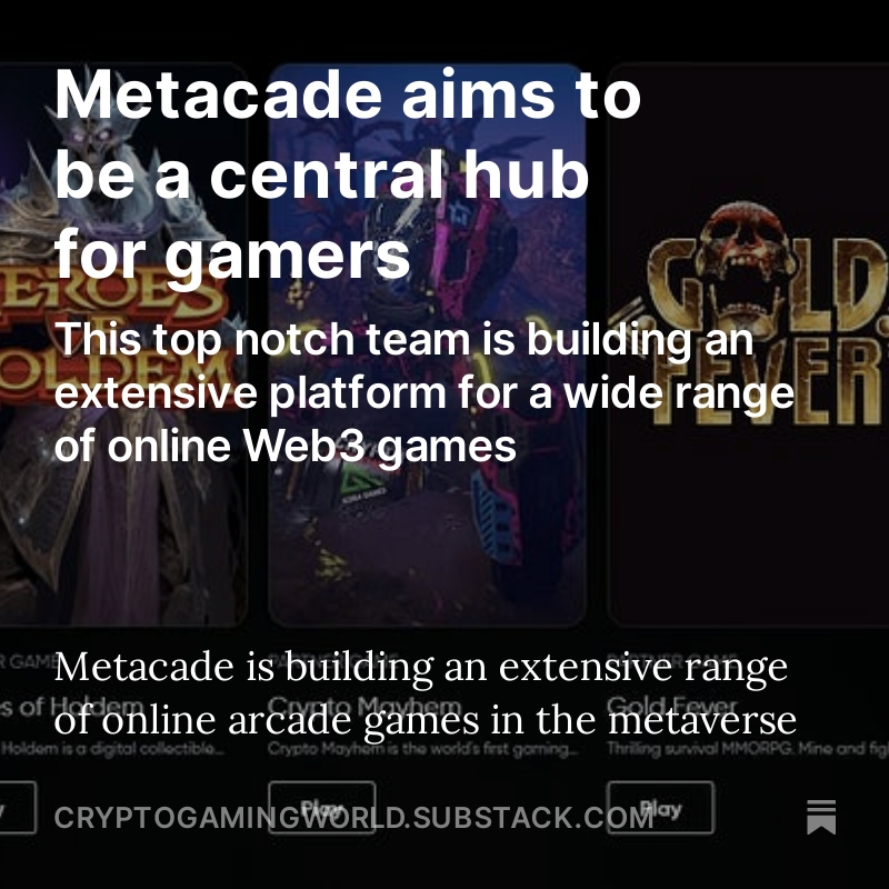 CryptoWorldGPT's tweet photo. Metacade aims to be a central hub for gamers. $MCADE is going to fly this cycle. Everyone loves a fresh altcoin with limited price history https://t.co/SJnvTPYPwb https://t.co/CLnsP4y9qy