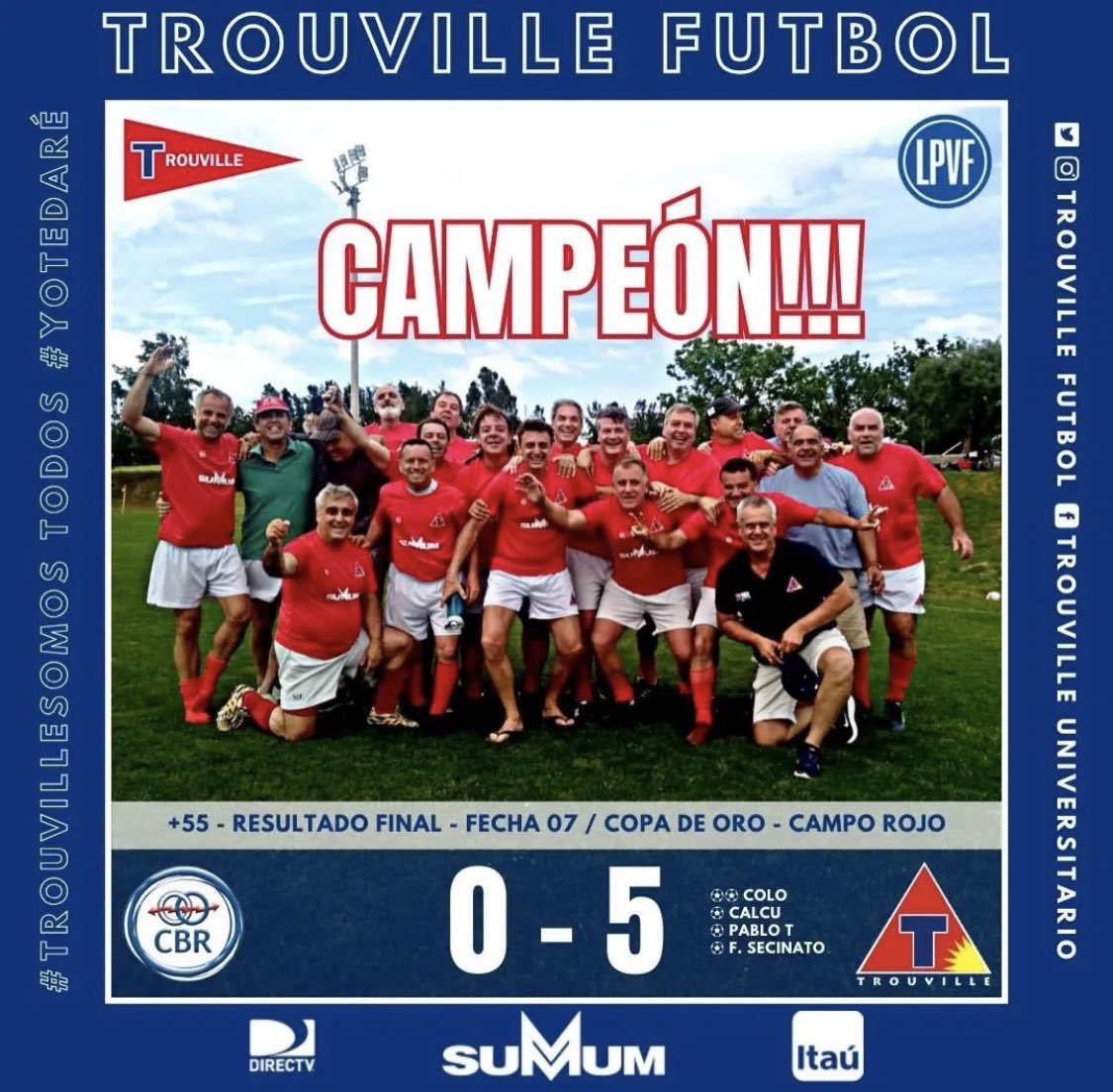 Otra vez campeones! 🏆 <a href="/TrouvilleFutbol/">Trouville Fútbol</a> #trouville #campeon