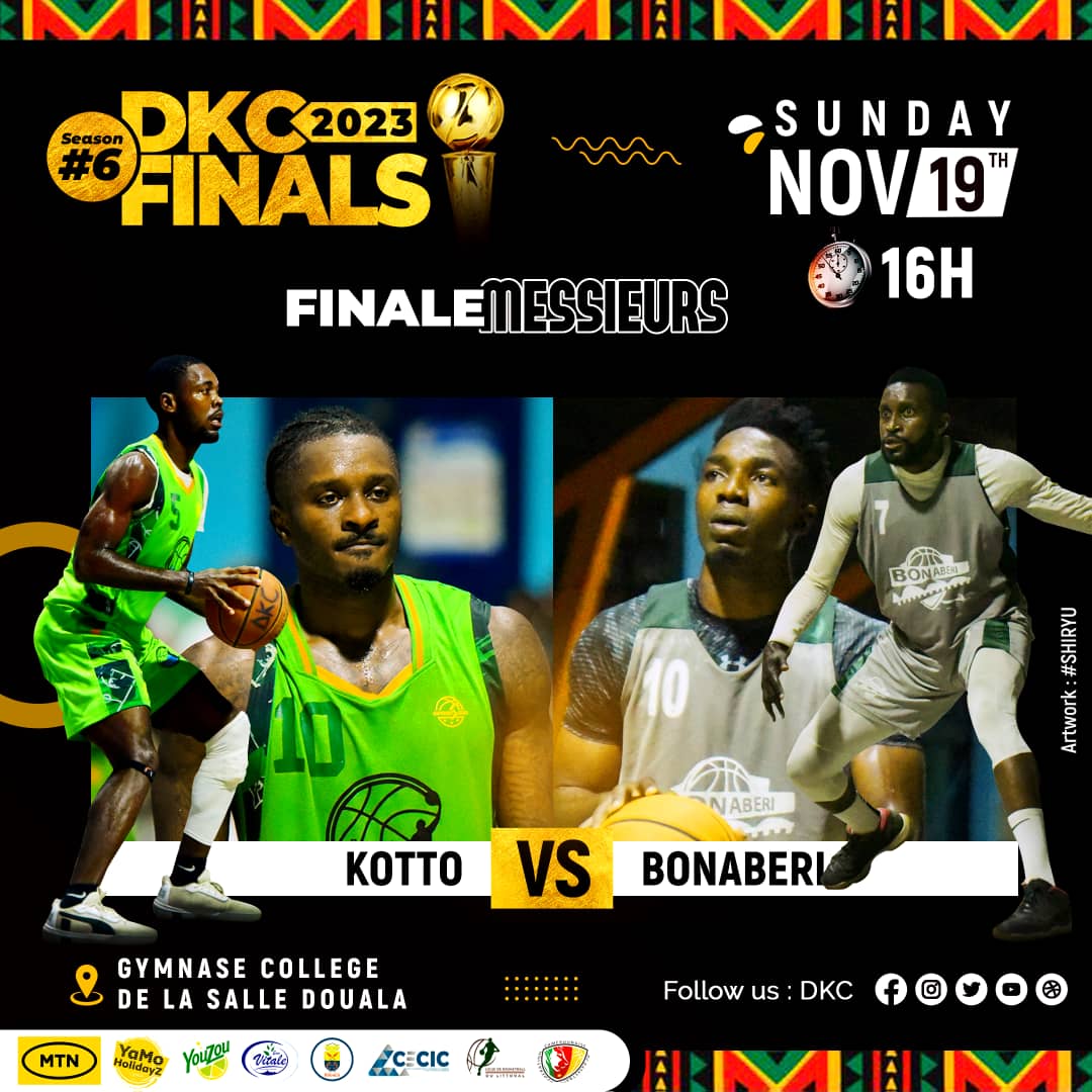 DoualaKwata's tweet photo. L'affiche en prime time des finales.
KOTTO qui vient chercher son premier trophée 🏆🔥🔥
BONABERI qui vient défendre son titre.🏆🔥🔥
Il n'y a pas moyen de rater ça😎🇨🇲🔥🙌
#DKC #Playoffs #Final #Realballers #kwata_affairs #Edition6 #MTN #YamoHolidayz #Youzou #Vitale #CUD #CECIC https://t.co/pgR4QzvYdO