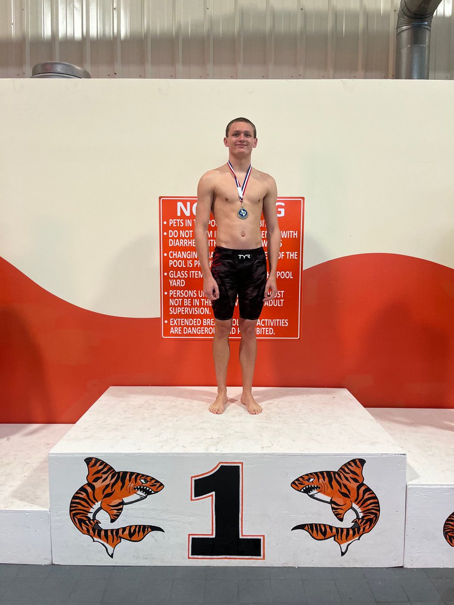 Cameron Upchurch winner of Northeast Texas TISCA 2023 50 Yard Freestyle ⁦@hvillebobcat⁩