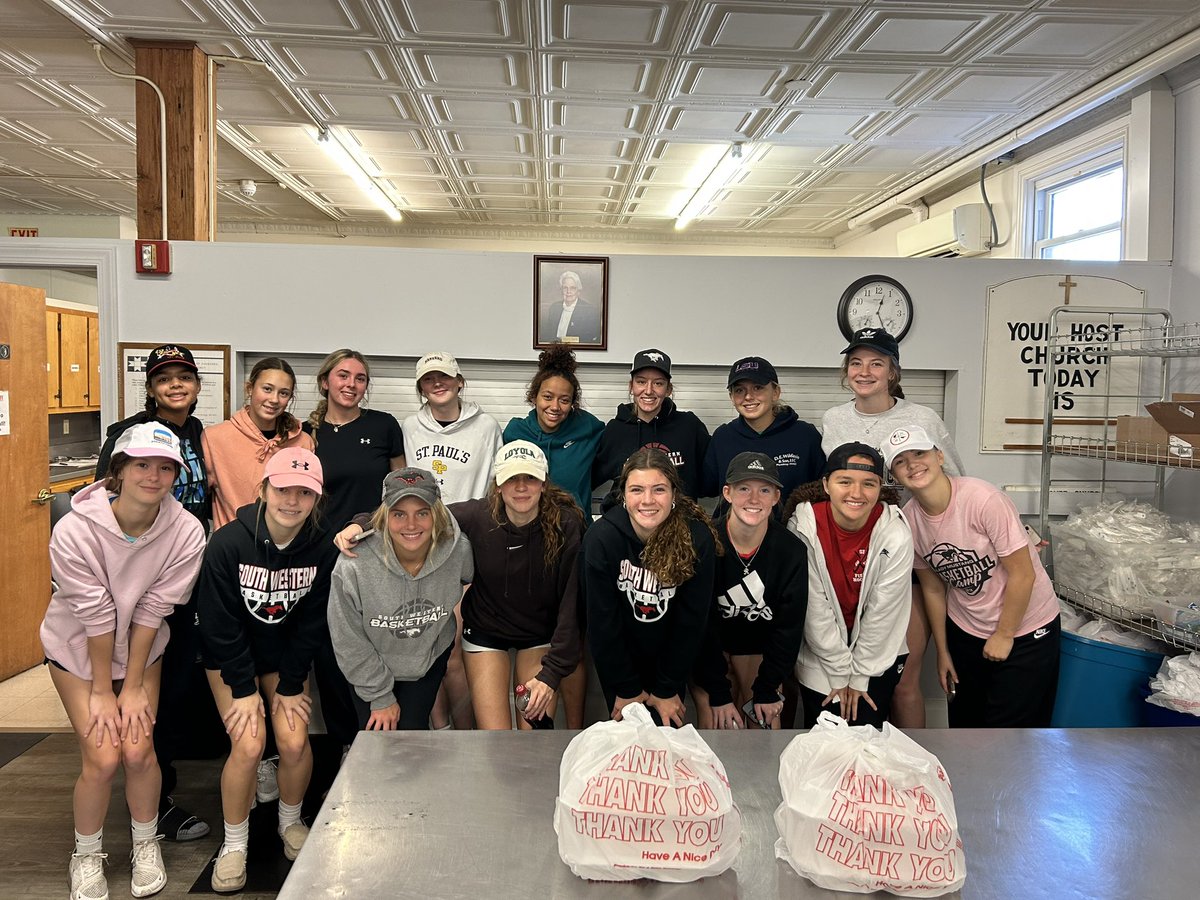 Some giving giving back to the community after practice