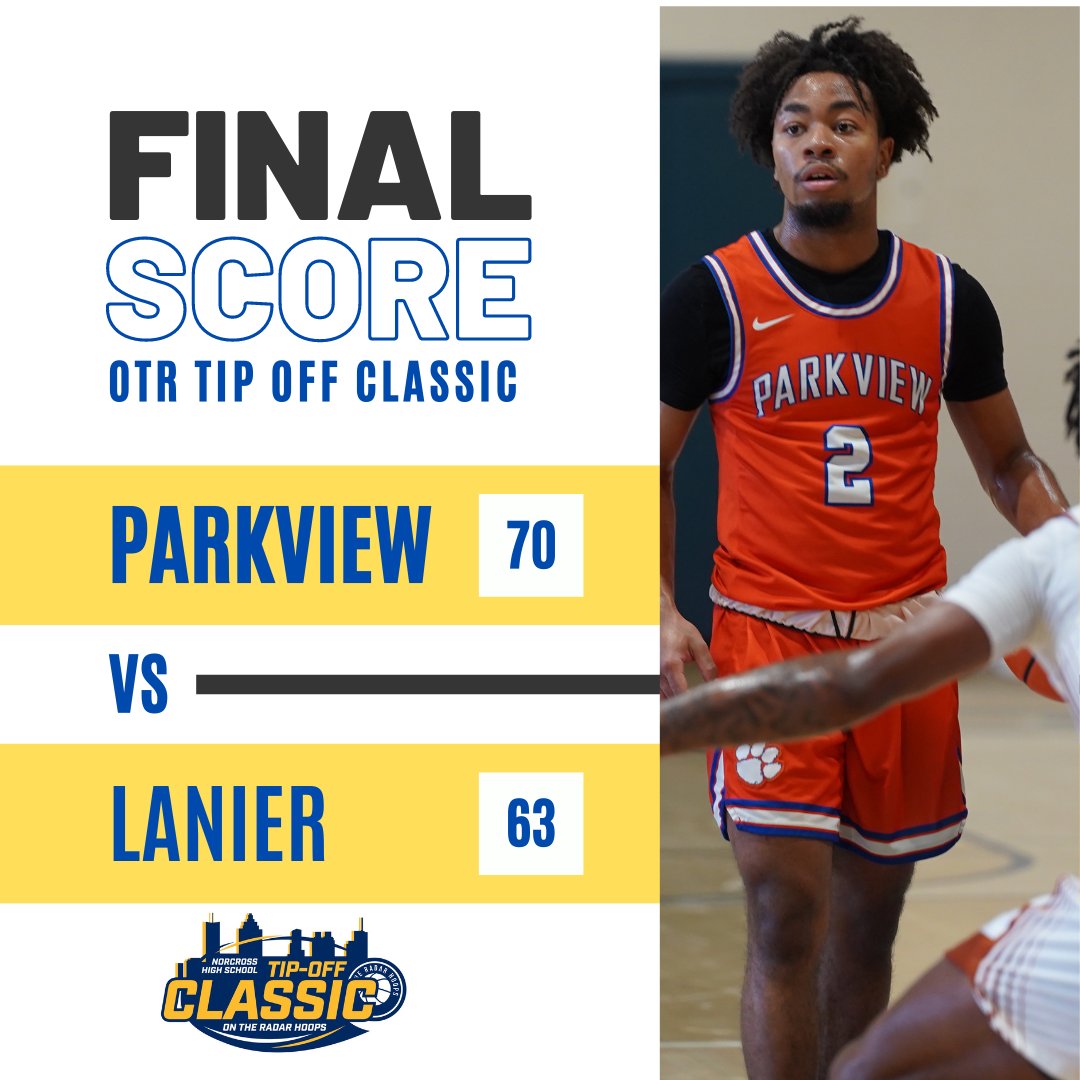 Today's event:
OTR Tip-Off Classic at Norcross HS

Game 1 
Parkview 70 | Lanier 63

The Panthers had three players in double digits
(Holmes, Stiggers, LaRase)