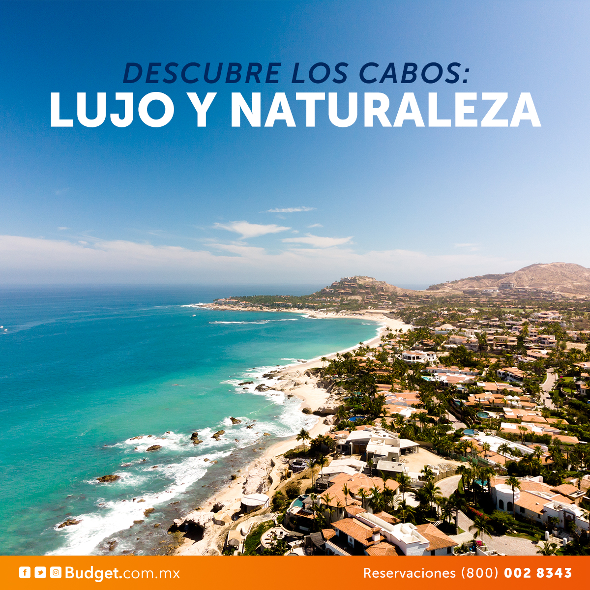 Vive la Exclusividad en Los Cabos con Budget. Descubre la perfecta armonía entre lujo y naturaleza que solo este destino puede ofrecerte. Renta desde $299 y hasta un 50% off en prepago y disfruta de lujo sobre ruedas.

#LosCabos #BajaCaliforniaSur #BuenMes #Mexico #VisitMexico
