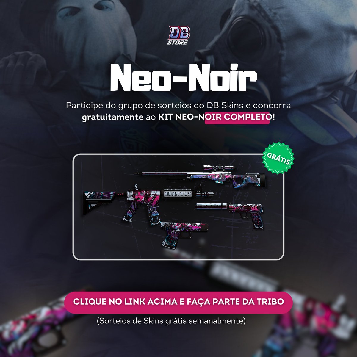 ⚡ Sorteio Exclusivo ⚡

Que tal ganhar o tão sonhado Kit Neo Noir e jogar em grande estilo no CS2?

E o melhor… totalmente de graça!

Participe do nosso sorteio gratuitamente entrando para o nosso grupo vip no WhatsApp, ao atingir 500 membros vamos sortear esse kit, alem de