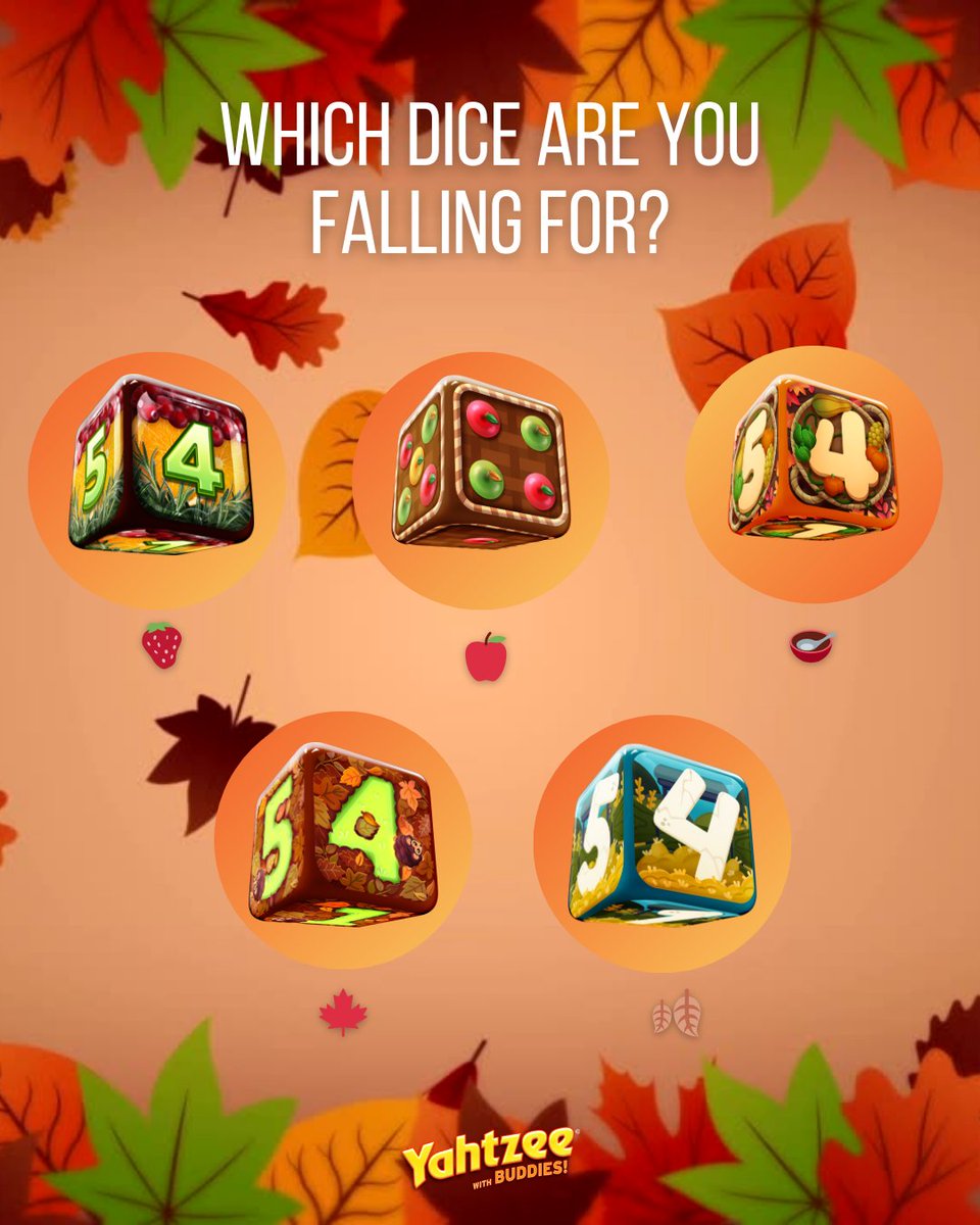 Which festive Yahtzee dice will you be rolling into the season with?🍁🍂