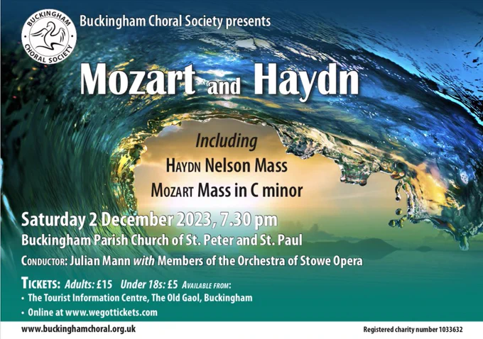 MozartCircleCN's tweet photo. 2 December 2023 
@BuckinghamCSoc present
a magnificent Concert with works by #Haydn &amp; #Mozart:
#Haydn Nelson Mass
#Mozart Mass in C Minor!
#concerts #music

https://t.co/uG8XBu21Vd
https://t.co/muxigpYuSJ https://t.co/n2DMMMX43E